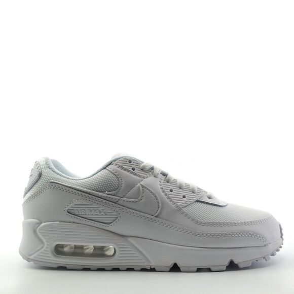 Nike Air Max 90 Triple White Sneakers CQ2560-100 Womens Size 9 - Picture 1 of 11